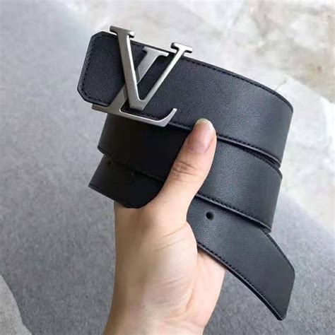 black Louis Vuitton belt men's